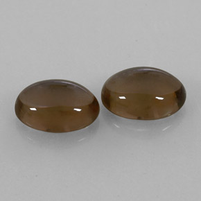 12.54 ct Brown Smoky Quartz Stone, Natural Smoky Quartz in Oval Cabochon Shape for Sale