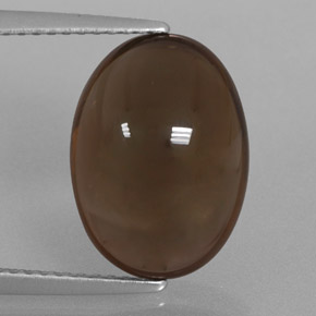6.70 ct Brown Smoky Quartz Gemstone, Smoky Quartz Gem in Oval Cabochon Shape for Sale.