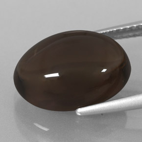 Smoky Quartz Gemstone in 14 x 10 mm (calibrated) Size for Sale, Smoky Quartz Stone in Smoky Brown Color