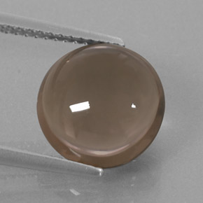 4.54 ct Brown Smoky Quartz Gemstone, Smoky Quartz Gem in Round Cabochon Shape for Sale.
