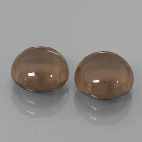 4.18 ct Brown Smoky Quartz Stone, Natural Smoky Quartz in Round Cabochon Shape for Sale