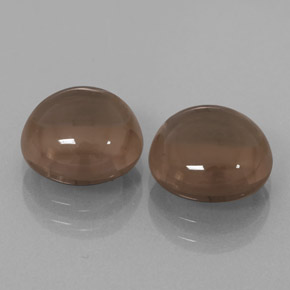 5.61 ct Brown Smoky Quartz Stone, Natural Smoky Quartz in Round Cabochon Shape for Sale