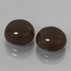 6.58 ct Brown Smoky Quartz Stone, Natural Smoky Quartz in Round Cabochon Shape for Sale