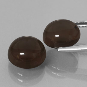 Smoky Quartz Gemstone in 9 mm (calibrated) Size for Sale, Smoky Quartz Stone in Smoky Brown Color