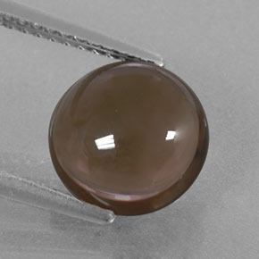 2.76 ct Brown Smoky Quartz Gemstone, Smoky Quartz Gem in Round Cabochon Shape for Sale.