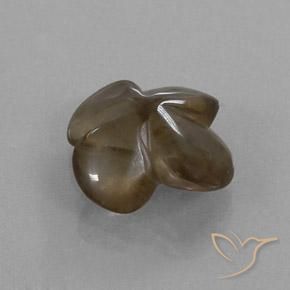 6.24 ct Brown Smoky Quartz Stone, Natural Smoky Quartz in Flower-Cut Shape for Sale