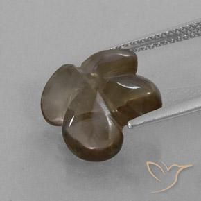 Smoky Quartz Gemstone in 13 x 13 mm (calibrated) Size for Sale, Smoky Quartz Stone in Umber Brown Color