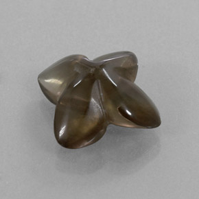 6.59 ct Brown Smoky Quartz Stone, Natural Smoky Quartz in Flower-Cut Shape for Sale