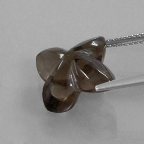 6.20 ct Brown Smoky Quartz Stone, Natural Smoky Quartz in Flower-Cut Shape for Sale
