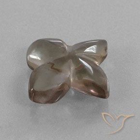 6.82 ct Brown Smoky Quartz Stone, Natural Smoky Quartz in Flower-Cut Shape for Sale
