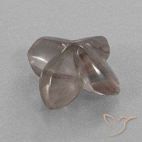 8.80 ct Brown Smoky Quartz Stone, Natural Smoky Quartz in Flower-Cut Shape for Sale