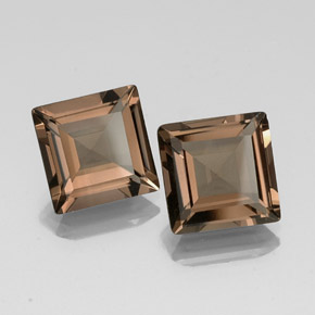 7.61 ct Brown Smoky Quartz Gemstone, Smoky Quartz Gem in Square Facet Shape for Sale.
