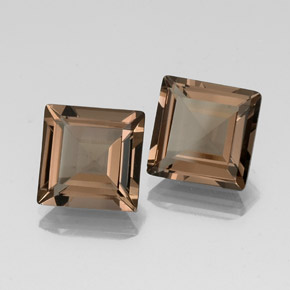 7.61 ct Brown Smoky Quartz Stone, Natural Smoky Quartz in Square Facet Shape for Sale