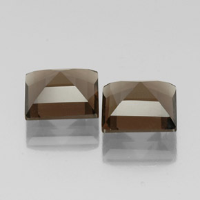 Smoky Quartz Gemstone in 10 x 10 mm (calibrated) Size for Sale, Smoky Quartz Stone in Smoky Brown Color