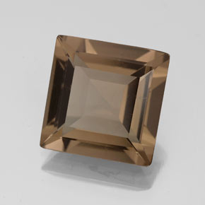 3.49 ct Brown Smoky Quartz Stone, Natural Smoky Quartz in Square Facet Shape for Sale
