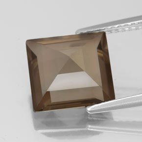 Smoky Quartz Gemstone in 10 x 10 mm (calibrated) Size for Sale, Smoky Quartz Stone in Smoky Brown Color