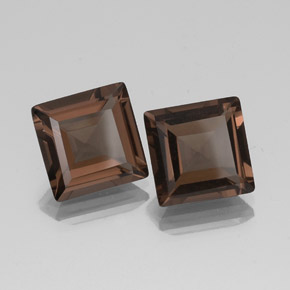 7.89 ct Brown Smoky Quartz Stone, Natural Smoky Quartz in Square Facet Shape for Sale