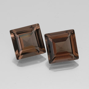 7.62 ct Brown Smoky Quartz Gemstone, Smoky Quartz Gem in Square Facet Shape for Sale.