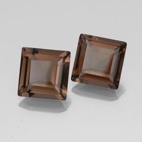 7.62 ct Brown Smoky Quartz Stone, Natural Smoky Quartz in Square Facet Shape for Sale