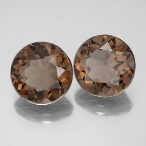 6.78 ct Brown Smoky Quartz Stone, Natural Smoky Quartz in Round Facet Shape for Sale