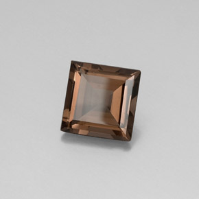 3.84 ct Brown Smoky Quartz Stone, Natural Smoky Quartz in Square Facet Shape for Sale