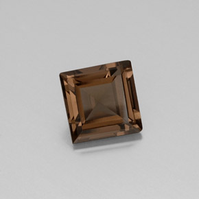 4.03 ct Brown Smoky Quartz Gemstone, Smoky Quartz Gem in Square Facet Shape for Sale.