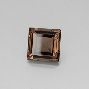 4.03 ct Brown Smoky Quartz Stone, Natural Smoky Quartz in Square Facet Shape for Sale