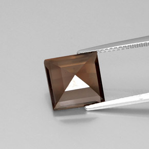 Smoky Quartz Gemstone in 10 x 10 mm (calibrated) Size for Sale, Smoky Quartz Stone in Smoky Brown Color