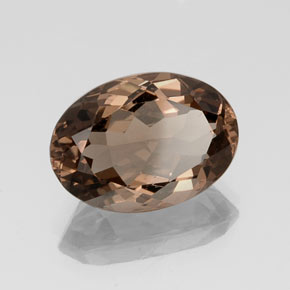 11.53 ct Brown Smoky Quartz Stone, Natural Smoky Quartz in Oval Facet Shape for Sale