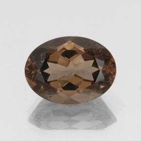 8.99 ct Brown Smoky Quartz Gemstone, Smoky Quartz Gem in Oval Facet Shape for Sale.