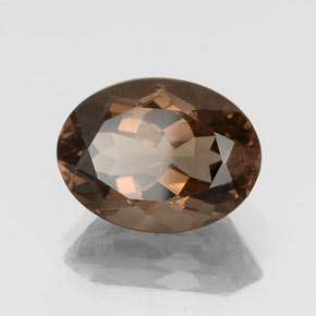 8.99 ct Brown Smoky Quartz Stone, Natural Smoky Quartz in Oval Facet Shape for Sale
