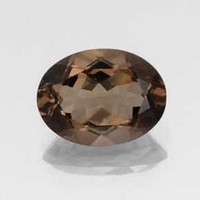 8.00 ct Brown Smoky Quartz Gemstone, Smoky Quartz Gem in Oval Facet Shape for Sale.