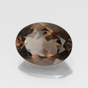 8.00 ct Brown Smoky Quartz Stone, Natural Smoky Quartz in Oval Facet Shape for Sale