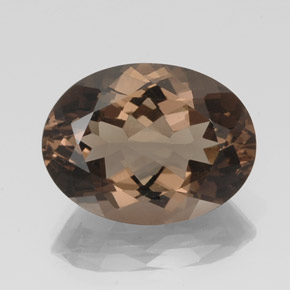16.30 ct Brown Smoky Quartz Gemstone, Smoky Quartz Gem in Oval Facet Shape for Sale.