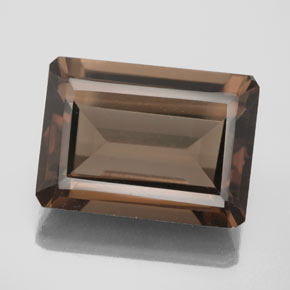 13.71 ct Brown Smoky Quartz Gemstone, Smoky Quartz Gem in Octagon Facet Shape for Sale.