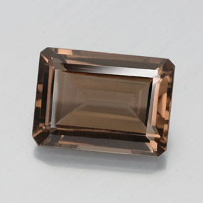 11.42 ct Brown Smoky Quartz Gemstone, Smoky Quartz Gem in Octagon Facet Shape for Sale.