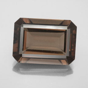 12.60 ct Brown Smoky Quartz Gemstone, Smoky Quartz Gem in Octagon Facet Shape for Sale.