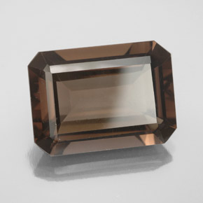 12.60 ct Brown Smoky Quartz Stone, Natural Smoky Quartz in Octagon Facet Shape for Sale