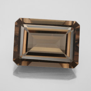 12.75 ct Brown Smoky Quartz Gemstone, Smoky Quartz Gem in Octagon Facet Shape for Sale.
