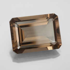 12.75 ct Brown Smoky Quartz Stone, Natural Smoky Quartz in Octagon Facet Shape for Sale