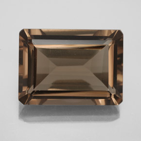 14.61 ct Brown Smoky Quartz Gemstone, Smoky Quartz Gem in Octagon Facet Shape for Sale.