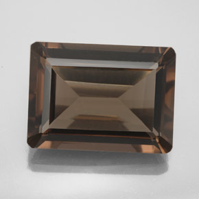 13.44 ct Brown Smoky Quartz Gemstone, Smoky Quartz Gem in Octagon Facet Shape for Sale.
