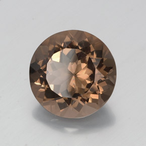 12.97 ct Brown Smoky Quartz Stone, Natural Smoky Quartz in Round Facet Shape for Sale