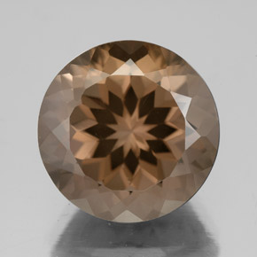 8.23 ct Brown Smoky Quartz Gemstone, Smoky Quartz Gem in Round Facet Shape for Sale.