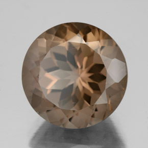 8.23 ct Brown Smoky Quartz Stone, Natural Smoky Quartz in Round Facet Shape for Sale