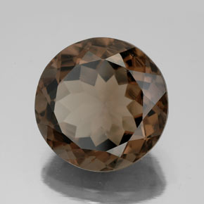 7.27 ct Brown Smoky Quartz Stone, Natural Smoky Quartz in Round Facet Shape for Sale