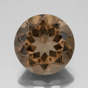 7.44 ct Brown Smoky Quartz Gemstone, Smoky Quartz Gem in Round Facet Shape for Sale.