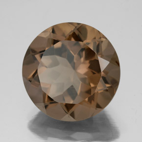 7.44 ct Brown Smoky Quartz Stone, Natural Smoky Quartz in Round Facet Shape for Sale