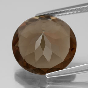 Smoky Quartz Gemstone in 14 mm (calibrated) Size for Sale, Smoky Quartz Stone in Brown Color