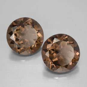 9.02 ct Brown Smoky Quartz Stone, Natural Smoky Quartz in Round Facet Shape for Sale